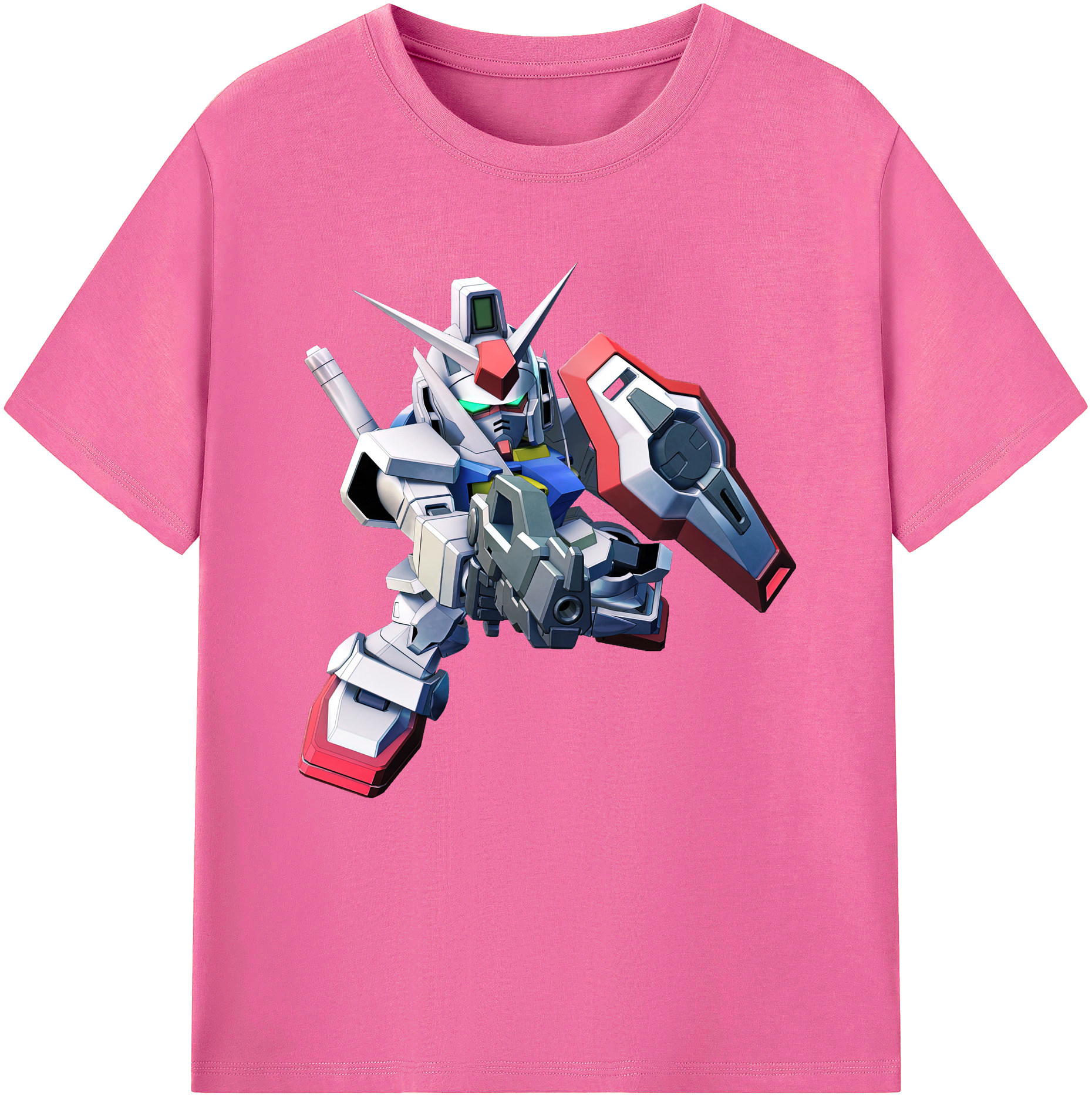 （画像用） 機動戦士ガンダム Mobile Suit Gundam レディースカジュアルプリントTシャツ（綿100％）